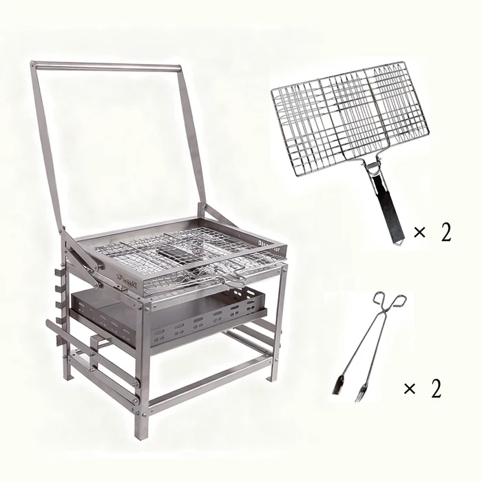 Adjustable Height Rotating Charcoal BBQ Grill – Premium Outdoor Cooker