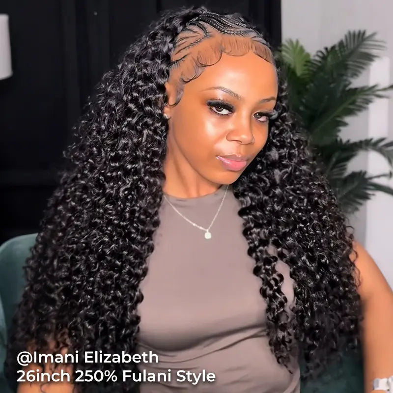 Water Wave Wear Go Half Wig Glueless Human Hair Wig, Invisible Hairline Seamless Flip Over Wig, Beginner‑Friendly No Leave‑Out Summer Budget Wig Beach Essentials