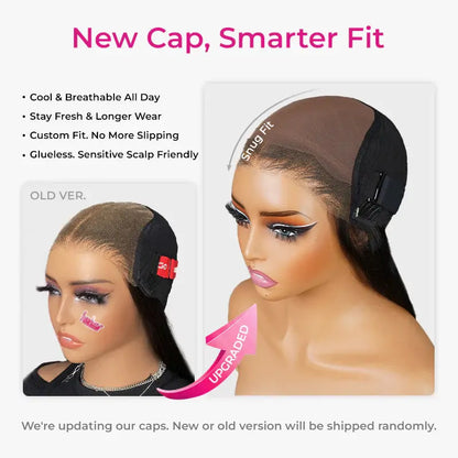 M‑Cap Human Hair Lace Front Wig, Face‑Framing Layered Body Wave With Curtain Bangs, 9x6 Wear‑Go Glueless Frontal Wig, Pre‑Cut HD Lace, Mini Knots for Vacation Hairstyles