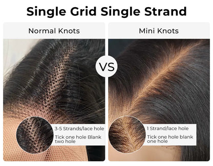 Wear‑Go Kinky Curly Glueless Human Hair Wigs, 6*4 HD Lace Front Wig Pre‑Plucked Tiny Knots Curly Glueless Wig for Beginners