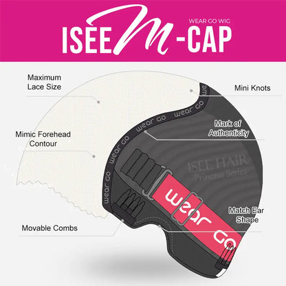 9x6 M‑Cap Wear Go Water Wave Human Hair Wig, Pre‑Bleached Tiny Knots Pre‑Plucked HD Lace Glueless Wig Medium Cap Size