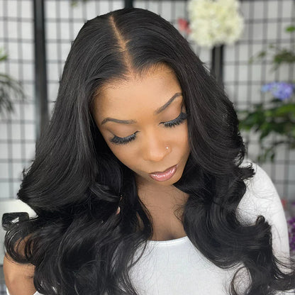 M‑Cap 9x6 Body Wave Wear Go Glueless Human Hair Wig, Pre‑Bleached Tiny Knots HD Lace