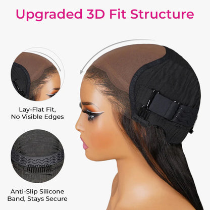 M‑Cap 9x6 Body Wave Wear Go Glueless Human Hair Wig, Pre‑Bleached Tiny Knots HD Lace