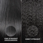 9x6 T‑Part Wear Go Glueless Lace Wig, Yaki Straight Layered Cut Bob Wig Natural Black Deep Part Lace Wig for Women