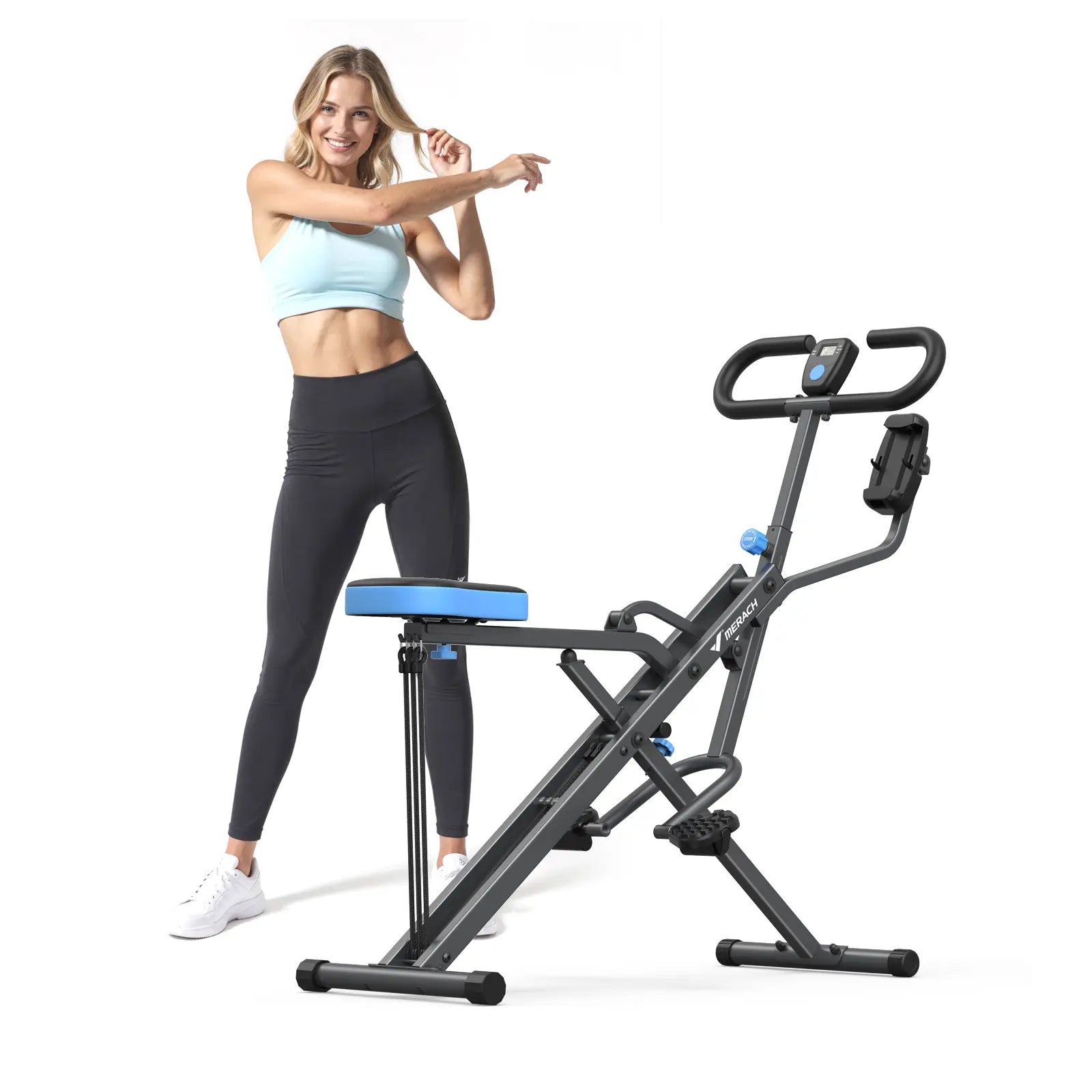 2‑in‑1 Squat Rowing Machine | Home Glute & Leg Trainer