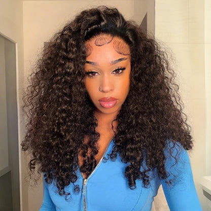 M‑Cap 9x6 Burmese Curly Wear Go Glueless Drawstring Human Hair Wig, 250% Density Pre‑Cut Lace for Beginners