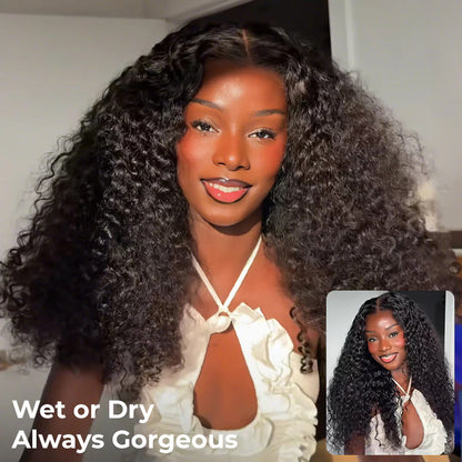 M‑Cap 9x6 Burmese Curly Wear Go Glueless Drawstring Human Hair Wig, 250% Density Pre‑Cut Lace for Beginners